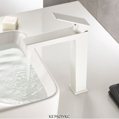 Смесител за мивка ЕЛИНОР WHITE, бял мат