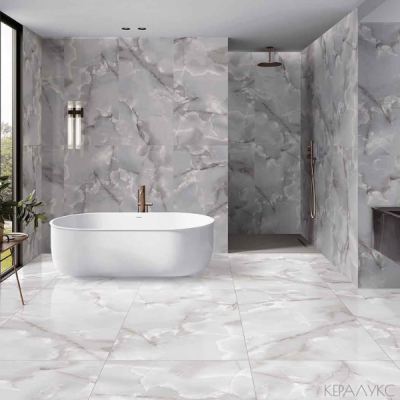 Гранитогрес ADEN Light Grey 60х120см, тип мрамор, полиран