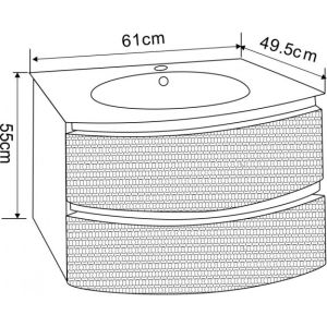 ПВЦ мебел за баня БЕЛЛА ICP 8055-60 