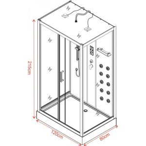 Хидромасажна кабина ВИЛИЯ ICSH 8536