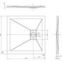 Поддушово корито ROUGH STONE ICST 10RS-1, 80х80см, 90х90см.