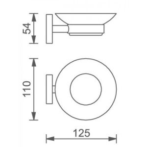 Сапунерка стъкло АВА ICA 3459W