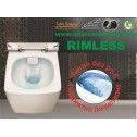 Моноблок бял МАТ,  ICC 7937MW GEB Rimless, задно оттичане