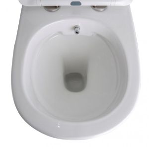 Стенна тоалетна чиния с БИДЕ ICC 3755W BIDET,  RIMLESS, ултратънка седалка