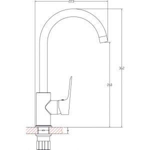 Смесител за кухненска мивка ЕЛИЗАРА ICF 7003153 M7313
