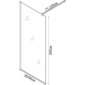 Стационарен параван САХАРА  ICS 116/90, 90х200см
