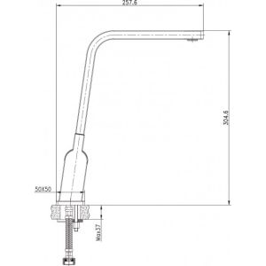 Смесител за кухненска мивка ICF 7163105B, черен мат
