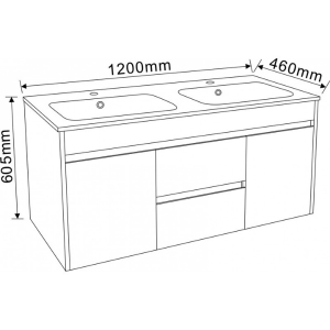 ПВЦ Мебел за баня ICP 12060
