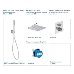 ПРОМО Комплект за вграждане CERATHERM C100, Ideal Standart