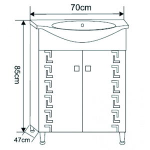 Мебел за баня ПВЦ ICP 7047