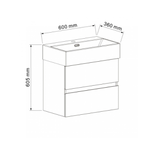PVC Мебел за баня COMPACT 5845W