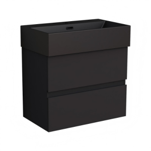 PVC Мебел за баня COMPACT 5845B, черен мат